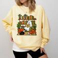 Ghost Library Reading Books Halloween Librarian Teacher Comfort Colors Sweatshirt Butter