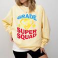 Grade 3 Super Squad Superhero Teacher Team Men Women Girls Kids Comfort Colors Sweatshirt Butter