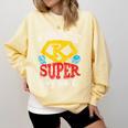 Grade K Super Squad Superhero Kindergarten Teacher Team Comfort Colors Sweatshirt Butter