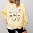 Halloween Ghost Music Teacher Playing Instruments Comfort Colors Sweatshirt Butter