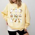 Halloween Ghost Playing Musical Instruments Music Teacher Comfort Colors Sweatshirt Butter Halloween Ghost Playing Musical Instruments Music Teacher Comfort Colors Sweatshirt Butter