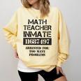 Halloween Math Teacher Prisoner Costume Comfort Colors Sweatshirt Butter Halloween Math Teacher Prisoner Costume Comfort Colors Sweatshirt Butter