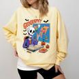 Halloween Skeleton Geography Teacher Pumpkin Bats Classroom Comfort Colors Sweatshirt Butter Halloween Skeleton Geography Teacher Pumpkin Bats Classroom Comfort Colors Sweatshirt Butter