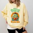 Halloween Teacher Librarian Monster Reading Books Men Women Kids Comfort Colors Sweatshirt Butter
