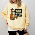 Halloween Teacher Six Seven Meme 6 7 Skeleton Spooky Costume Comfort Colors Sweatshirt Butter