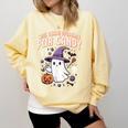 Halloween Teacher Trade Students For Candy Costume Women Comfort Colors Sweatshirt Butter Halloween Teacher Trade Students For Candy Costume Women Comfort Colors Sweatshirt Butter