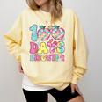 Happy 100th Day Of School 100 Days Brighter Teachers Kids Comfort Colors Sweatshirt Butter