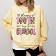 Happy 100th Day Of School Leopard Print Teacher Student Kids Comfort Colors Sweatshirt Butter Happy 100th Day Of School Leopard Print Teacher Student Kids Comfort Colors Sweatshirt Butter