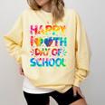 Happy 100th Day Of School Teacher Student 100 Days Tie Dye Men Women Kids Comfort Colors Sweatshirt Butter