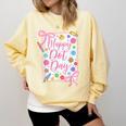 Happy Dot Day Bow Coquette For Teacher Girls Comfort Colors Sweatshirt Butter