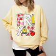 Happy Fri-Yay Teacher Back To School Friday Lovers Comfort Colors Sweatshirt Butter