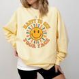 Happy To See Your Face Retro Happy Teacher Back To School Comfort Colors Sweatshirt Butter Happy To See Your Face Retro Happy Teacher Back To School Comfort Colors Sweatshirt Butter