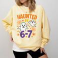 Haunted 67 Ghost Math Teacher Halloween Costume Math Pun Comfort Colors Sweatshirt Butter Haunted 67 Ghost Math Teacher Halloween Costume Math Pun Comfort Colors Sweatshirt Butter