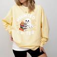 Haunted By My TBR Cute Ghost Book Reading Teacher Halloween Comfort Colors Sweatshirt Butter Haunted By My TBR Cute Ghost Book Reading Teacher Halloween Comfort Colors Sweatshirt Butter