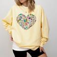 Heart Shape Art Teacher And Painting Sketching Artist Comfort Colors Sweatshirt Butter