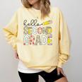 Hello Second Grade Team 2nd Grade Back To School Teacher Kid Comfort Colors Sweatshirt Butter