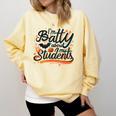 I'm Batty About My Students Watercolor Bat Teacher Halloween Comfort Colors Sweatshirt Butter I'm Batty About My Students Watercolor Bat Teacher Halloween Comfort Colors Sweatshirt Butter