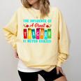 THE INFLUENCE OF A GREAT TEACHER IS NEVER ERASED Teaching For Men Women Girls Kids Comfort Colors Sweatshirt Butter