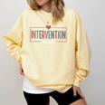 Intervention Team Best Intervention Teacher Squad Comfort Colors Sweatshirt Butter