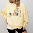 It's A Beautiful Day To Learn Cute Rainbow Boho Teacher Comfort Colors Sweatshirt Butter It's A Beautiful Day To Learn Cute Rainbow Boho Teacher Comfort Colors Sweatshirt Butter