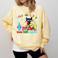 It's A Good-Day To Teach Tiny Humans Pre-K Cat Teacher Lover Comfort Colors Sweatshirt Butter
