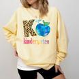 K Is For Kindergarten Teacher Tie Dye Back To School Kinder For Men Women Girls Kids Comfort Colors Sweatshirt Butter