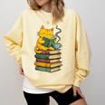 Kawaii Cats Lover Coffee Books Teacher Librarian Cat Comfort Colors Sweatshirt Butter Kawaii Cats Lover Coffee Books Teacher Librarian Cat Comfort Colors Sweatshirt Butter