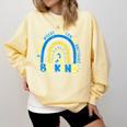 Be Kind Rainbow Down Syndrome Awareness Teacher Blue Yellow Comfort Colors Sweatshirt Butter Be Kind Rainbow Down Syndrome Awareness Teacher Blue Yellow Comfort Colors Sweatshirt Butter