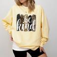 Be Kind Women Inspirational Teacher Animal Print Comfort Colors Sweatshirt Butter Be Kind Women Inspirational Teacher Animal Print Comfort Colors Sweatshirt Butter