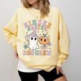 Kindergarten Boo Crew Halloween Floral Ghost Kinder Teacher Comfort Colors Sweatshirt Butter Kindergarten Boo Crew Halloween Floral Ghost Kinder Teacher Comfort Colors Sweatshirt Butter