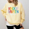 Kindergarten Squad Team Crew Teacher Back To School Comfort Colors Sweatshirt Butter Kindergarten Squad Team Crew Teacher Back To School Comfort Colors Sweatshirt Butter