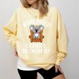 Koalafied School Psychologist Koala Lover Psychology Teacher Comfort Colors Sweatshirt Butter