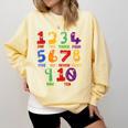 Learning Math Numbers Counting Back To School Teacher For Men Women Girls Kids Comfort Colors Sweatshirt Butter