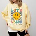 Let's Learn Today Smile Face Back To School For Teacher Kids Comfort Colors Sweatshirt Butter