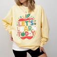 Let's Learn Today Teacher Motivational Back To School Comfort Colors Sweatshirt Butter Let's Learn Today Teacher Motivational Back To School Comfort Colors Sweatshirt Butter