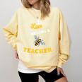 I Love Bee-Ing A Teacher Honey Bee Job Profession Comfort Colors Sweatshirt Butter