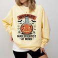 Mad Scientist Pumpkin Science Teacher Halloween Costume Kids Comfort Colors Sweatshirt Butter Mad Scientist Pumpkin Science Teacher Halloween Costume Kids Comfort Colors Sweatshirt Butter