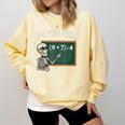 Do The Math 67 Meme Joke Halloween Skeleton Math Teacher Comfort Colors Sweatshirt Butter