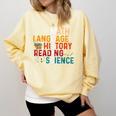 Math Language History Reading Science Music Teacher Comfort Colors Sweatshirt Butter