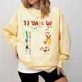 Math Teacher Christmas 12 Days Of Teaching Math Christmas Comfort Colors Sweatshirt Butter