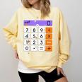 Math Teacher Halloween Costume Calculator Math Pun Comfort Colors Sweatshirt Butter