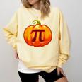 Math Teacher Halloween Costume Pumpkin Pi Pun Pie Men Comfort Colors Sweatshirt Butter