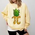 Math Teacher Hawaiian Shirts Pineapple Pi Day Symbol Comfort Colors Sweatshirt Butter