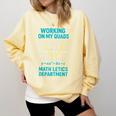 Mathletics Working On My Quads Algebra Math Teacher Comfort Colors Sweatshirt Butter