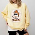 Messy Bun Spooky Teacher Bleached Halloween Teachers Comfort Colors Sweatshirt Butter Messy Bun Spooky Teacher Bleached Halloween Teachers Comfort Colors Sweatshirt Butter