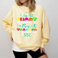 I Am Not Short I Am Pre-K Teacher Size Teacher For Men Women Kids Comfort Colors Sweatshirt Butter