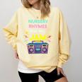 Nursery Rhymes Are My Jam 80s Retro Teachers & Students Kids Comfort Colors Sweatshirt Butter Nursery Rhymes Are My Jam 80s Retro Teachers & Students Kids Comfort Colors Sweatshirt Butter