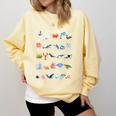 Ocean Animals Alphabet Cute Sea Life ABC Marine Kids Teacher Comfort Colors Sweatshirt Butter