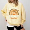 One Thankful Preschool Teacher Thanksgiving Rainbow Comfort Colors Sweatshirt Butter One Thankful Preschool Teacher Thanksgiving Rainbow Comfort Colors Sweatshirt Butter