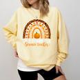 One Thankful Science Teacher Rainbow Boho Fall Thanksgiving Comfort Colors Sweatshirt Butter
